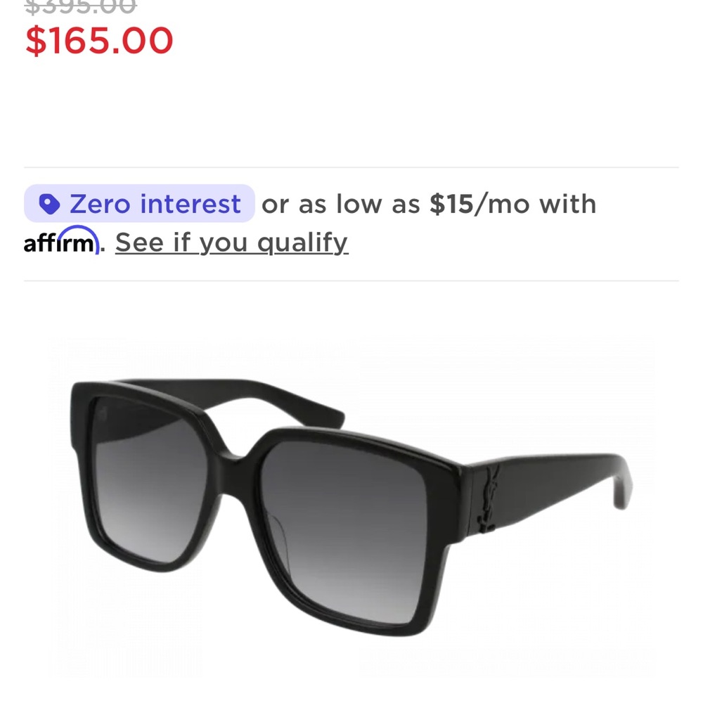 Saint Laurent Black SL M9 Eyewear No Scratches Barely Used